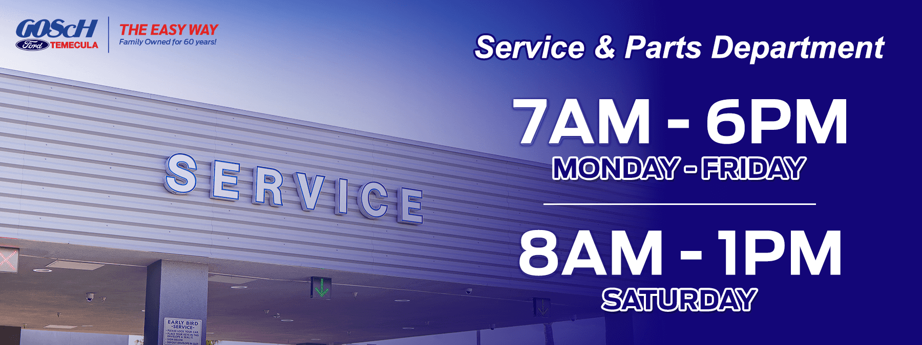 gosch ford temecula service hours