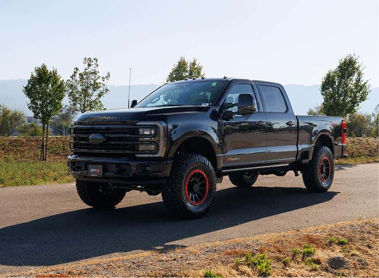 retro f-250 parked