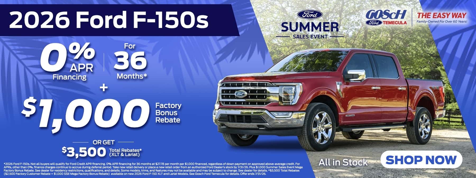 Gosch Ford 2026 July Banners 26 F-150 XLT_ Lariat