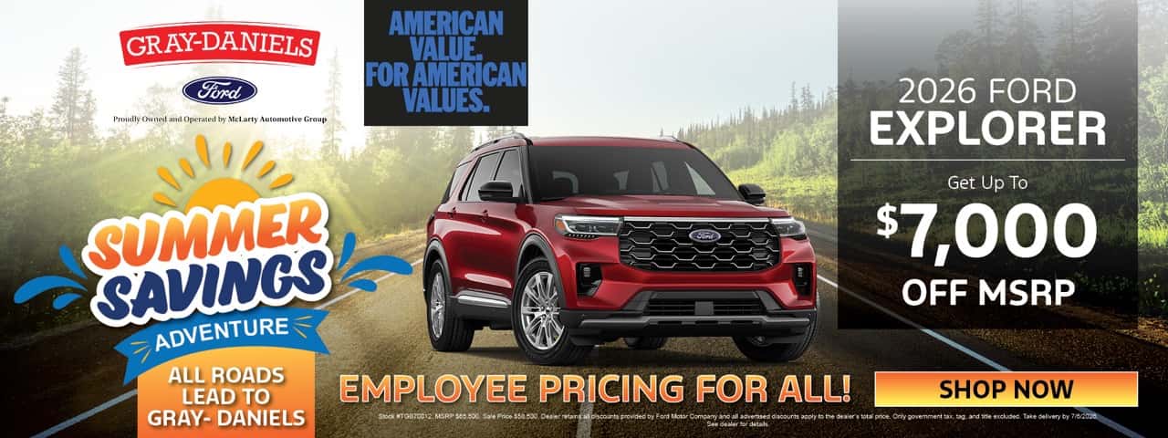 2026 Ford Explorer- Up to $7,000 Off MSRP
