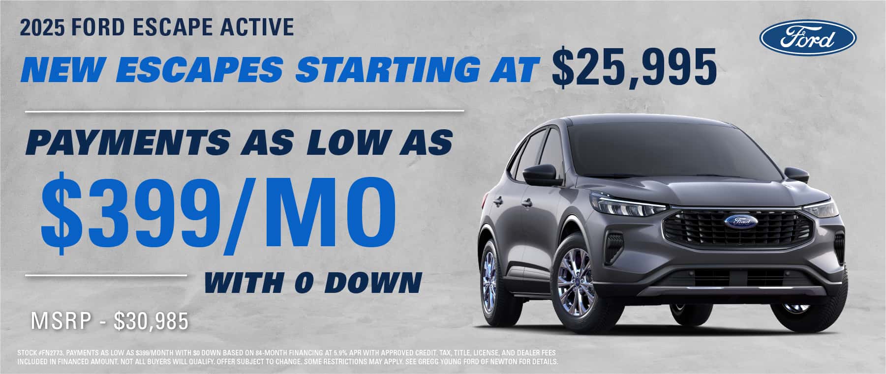 2025 FORD ESCAPE NEW ESCAPES STARTING AT $25,995 PAYMENTS AS LOW AS 399 PER MONTH WITH 0 DOWN