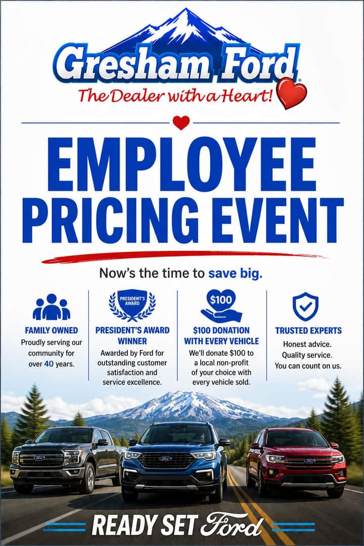 Ford Employee Pricing Sales Event at Gresham Ford