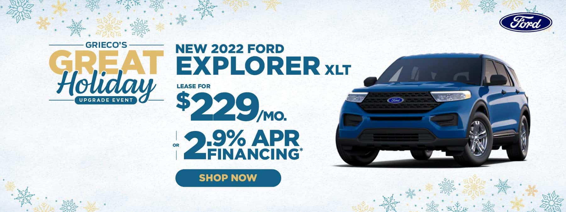 Lease a new 2022 Explorer XLT for $229 a Month!