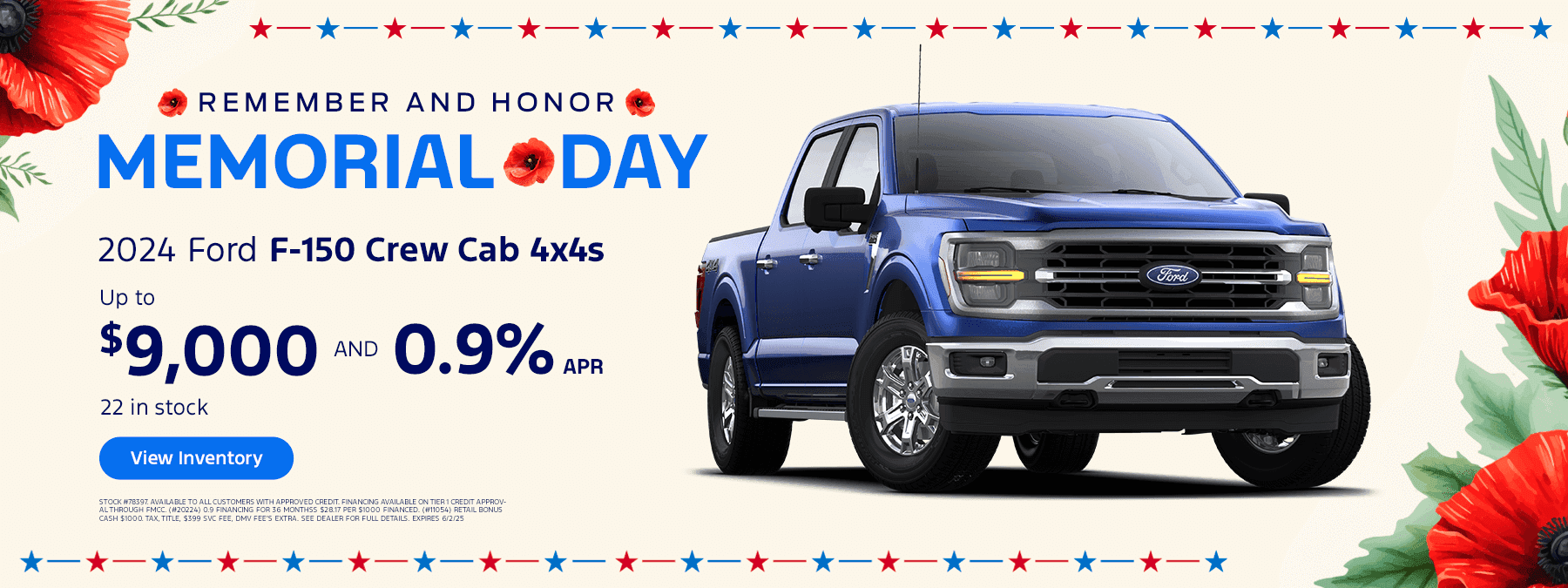 2024 Ford F150 Crew Cab 4x4s!