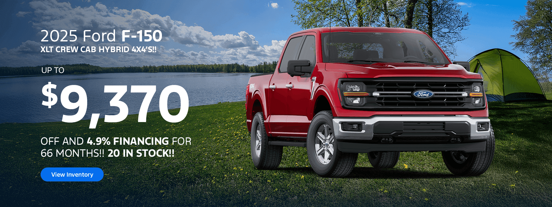 2025 FORD F150 XLT CREW CAB HYBRID 4X4’S!! UP TO $9370 OFF AND 4.9% APR FOR 66 MONTHS!! 20 IN STOCK!!