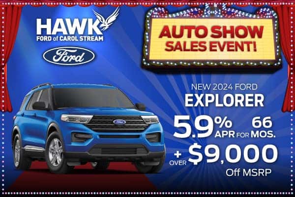 5.9% APR for 66 months plus $9,000 off MSRP on new 2024 Explorer