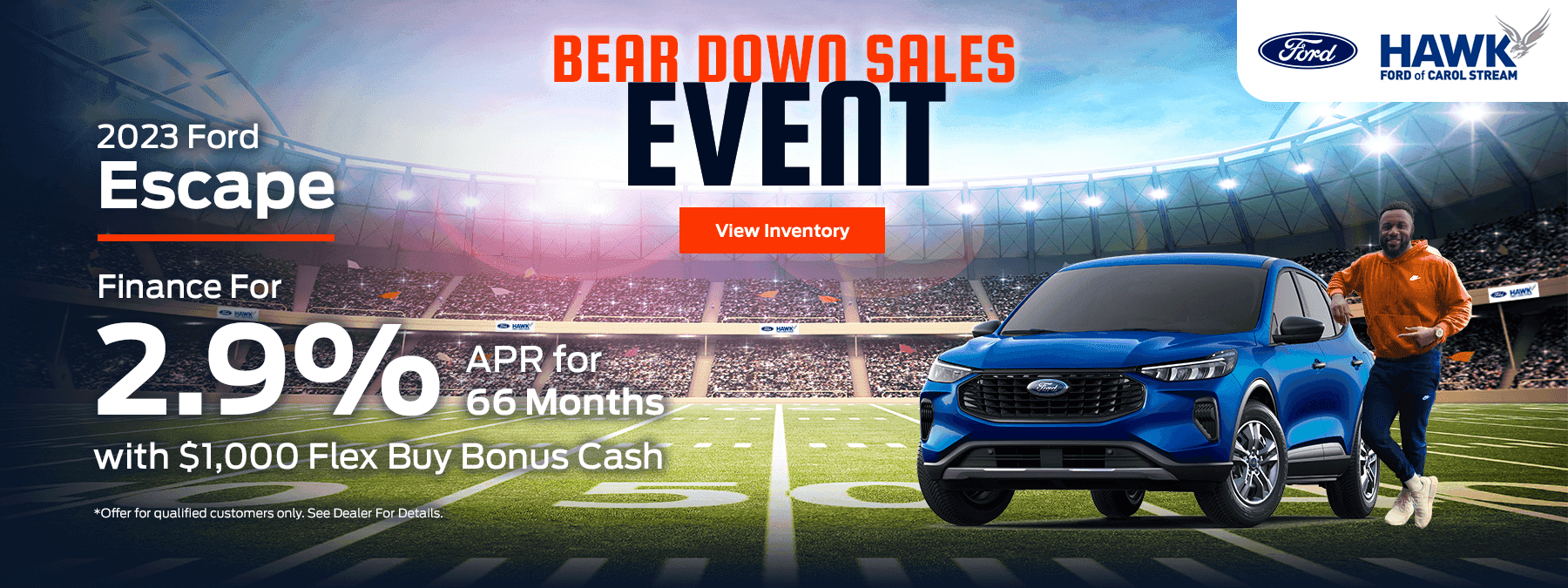 2023 Ford Escape - 66 months @ 2.9% with 1,000 Flex Buy Bonus Cash