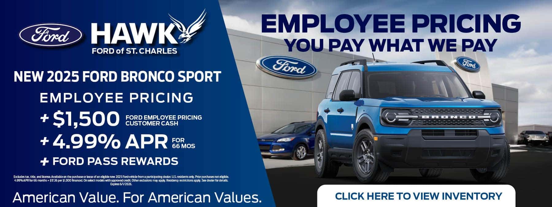 2025 Ford Bronco Sport Special Offer | Hawk Ford