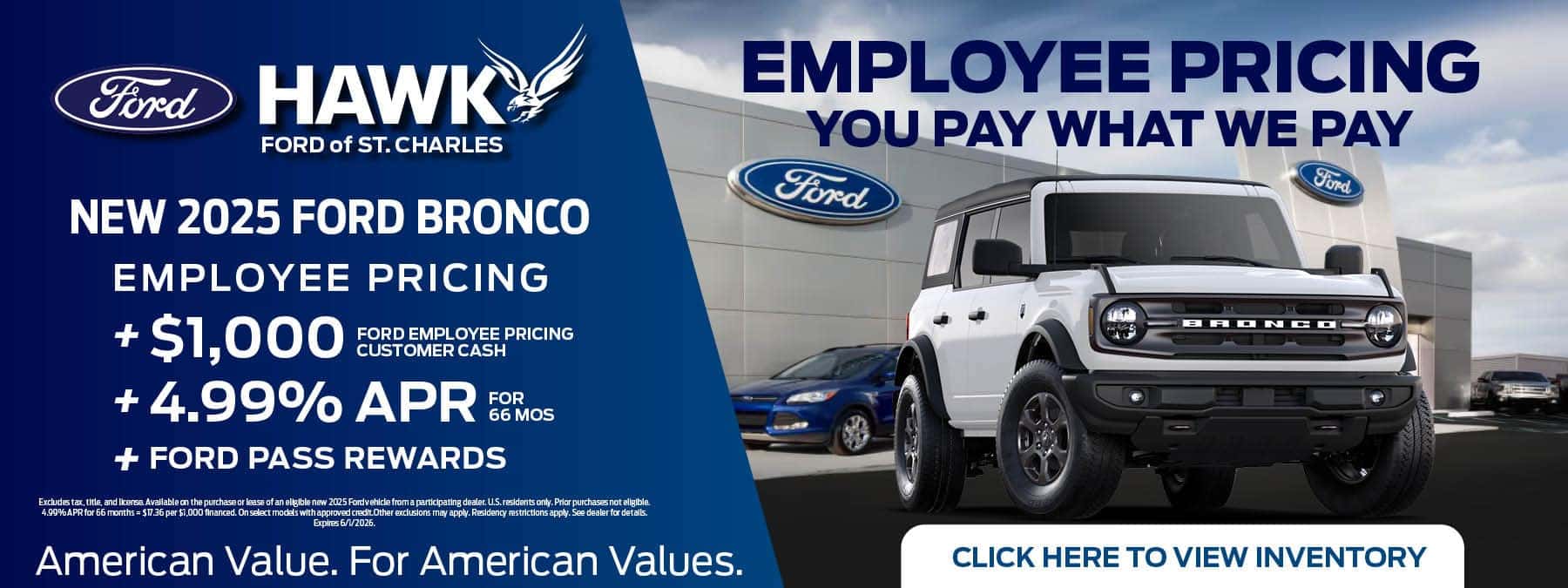 2025 Ford Bronco Special Offer | Hawk Ford