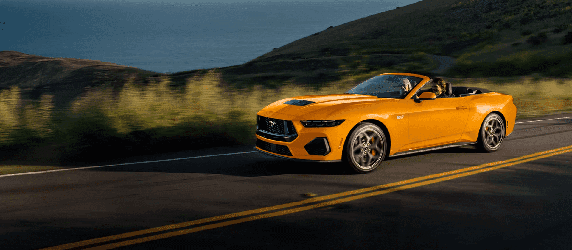 Orange Ford Mustang