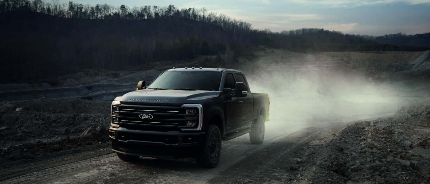 2027 Ford Super Duty Exterior Driving On Dusty Dirt Road