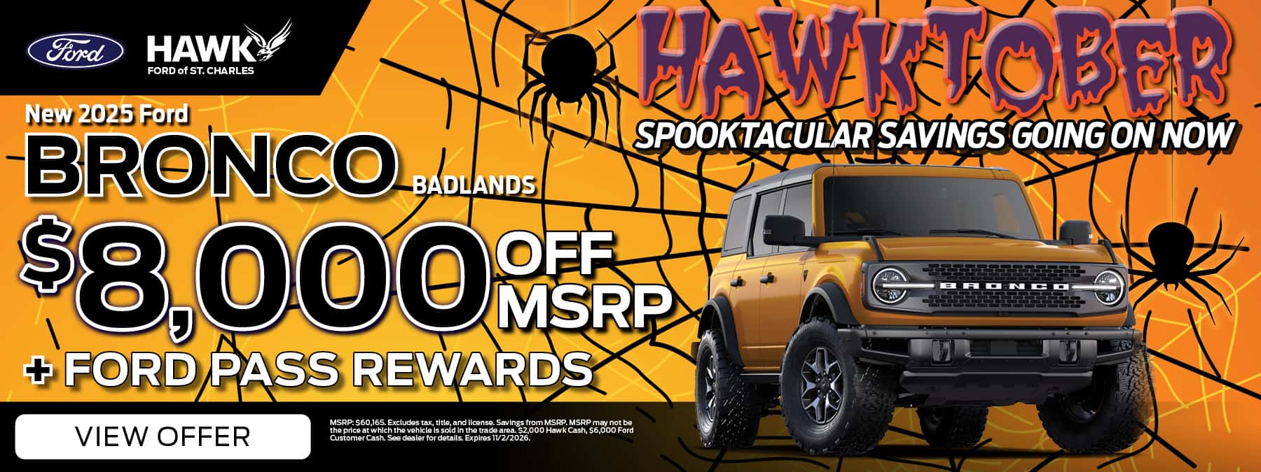 2025 Ford Bronco Badlands Offer | Hawk Ford of St Charles