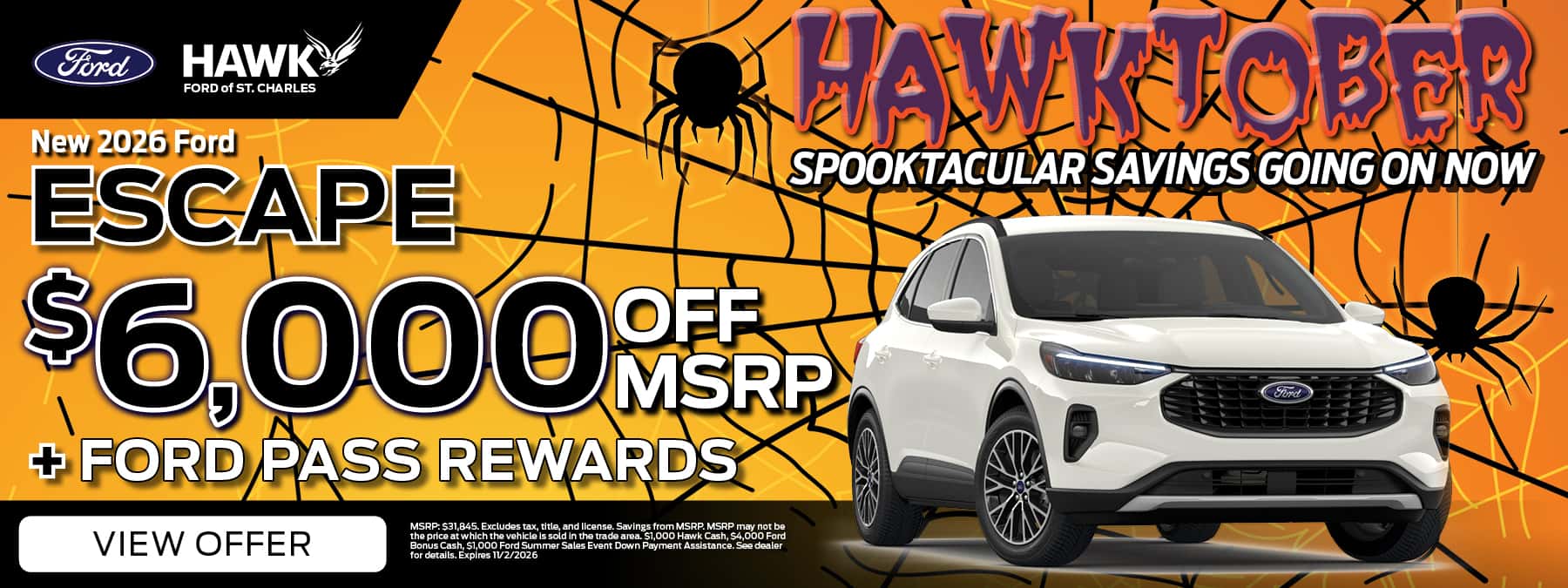 2026 Ford Escape Offer | Hawk Ford of St. Charles