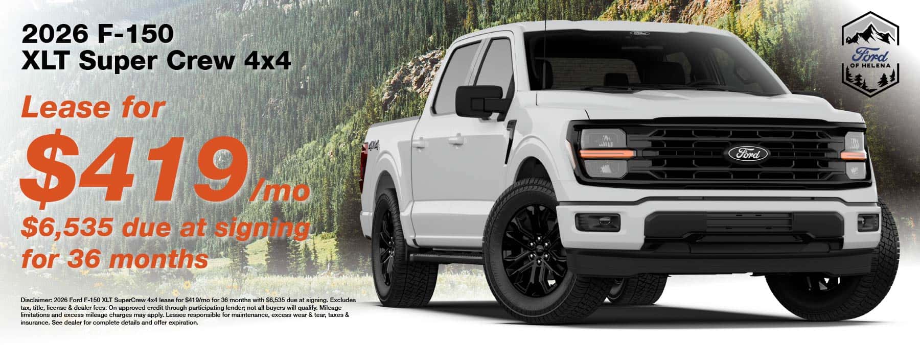 2026 F-150 Lease Offer - Ford of Helena