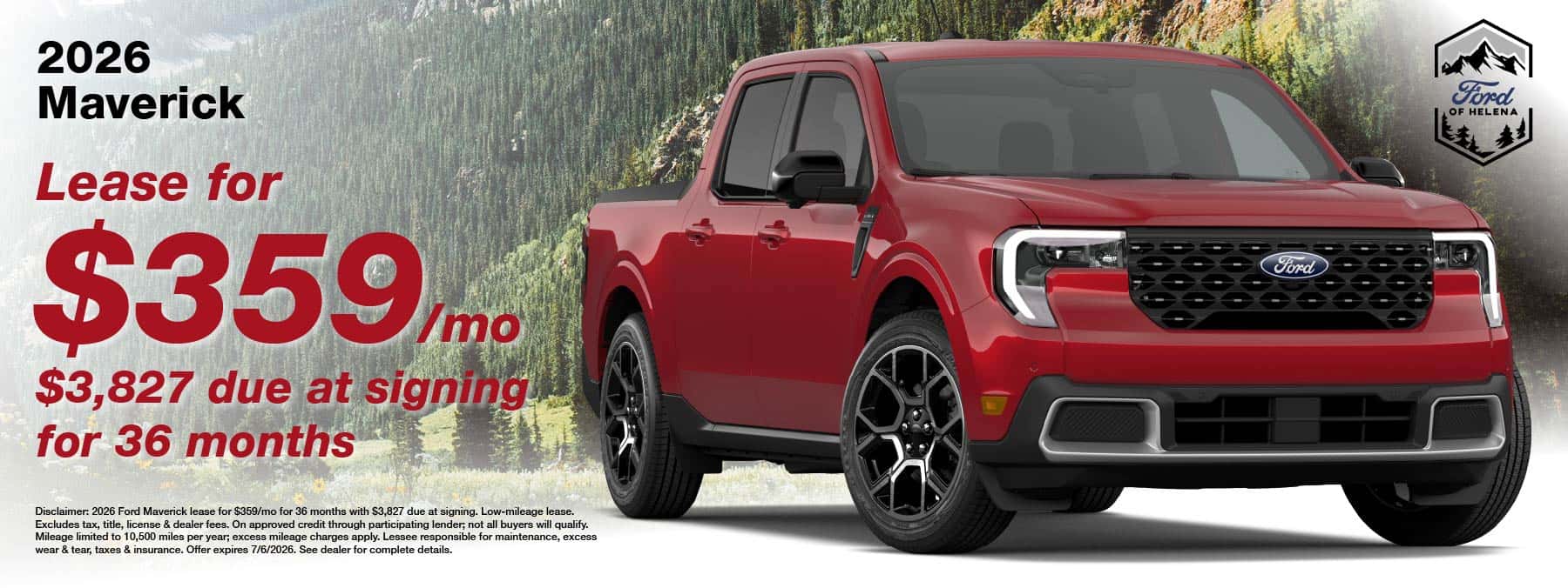 2026 Maverick Lease Offer - Ford of Helena