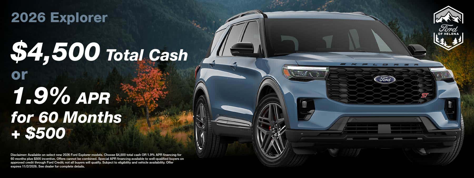 2026 Explorer Lease - Ford of Helena