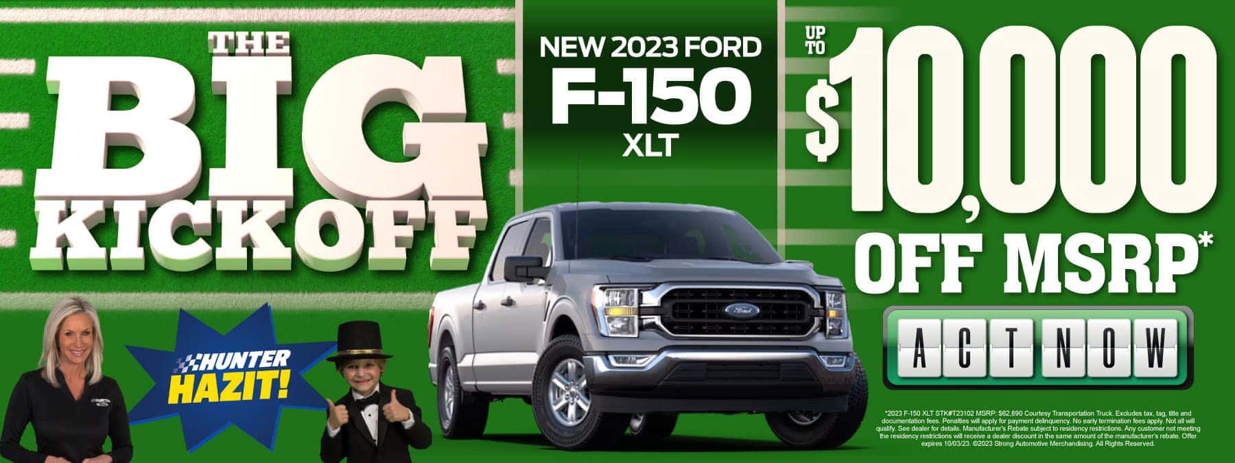 New 2023 Ford F-150 XLT up to $10,000 Off MSRP – Act Now