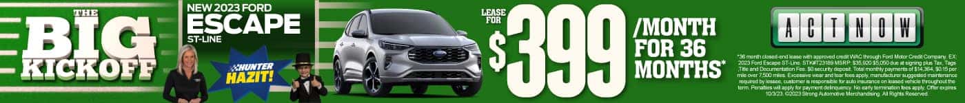 New 2023 Ford Escape - $399 Per Month For 36 Months – Act Now