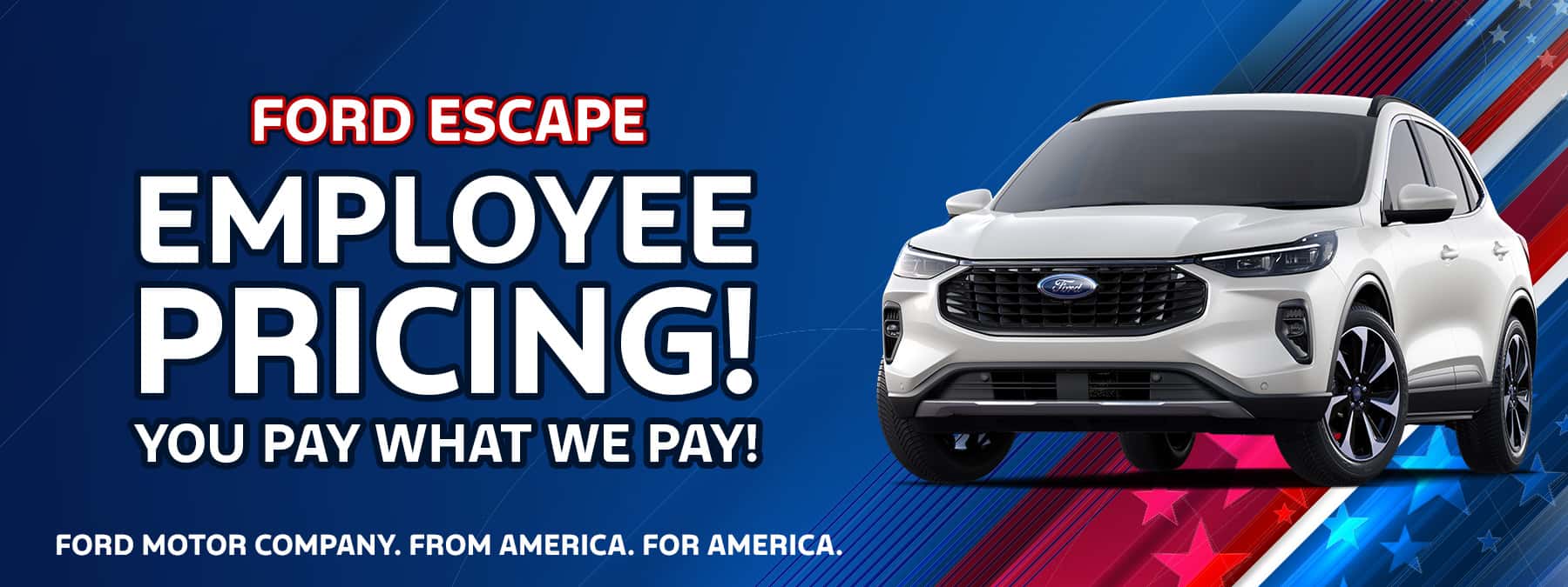 Employee Pricing on a new Ford Escape near Kokomo, Indiana