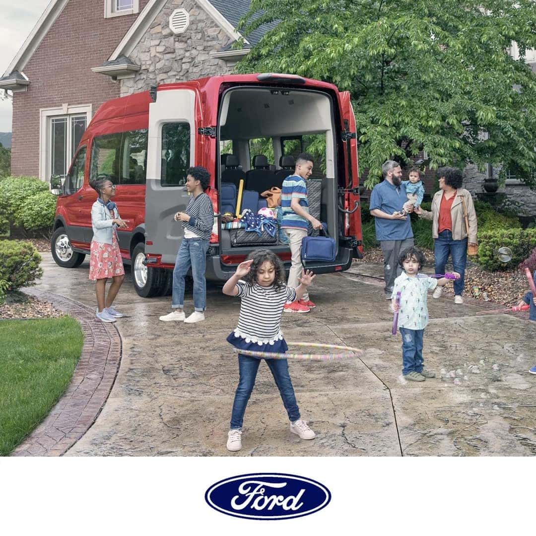 a family using the 2023 Ford Transit a family using the 2023 Ford Transit