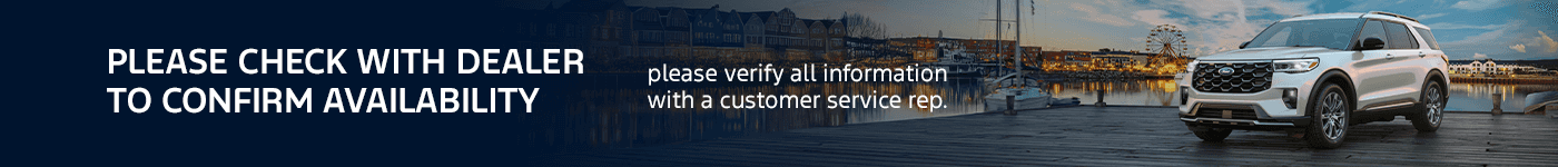 Please check with dealer to confirm availability