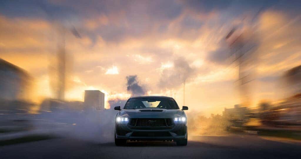 2026 Ford Mustang GT doing a burnout