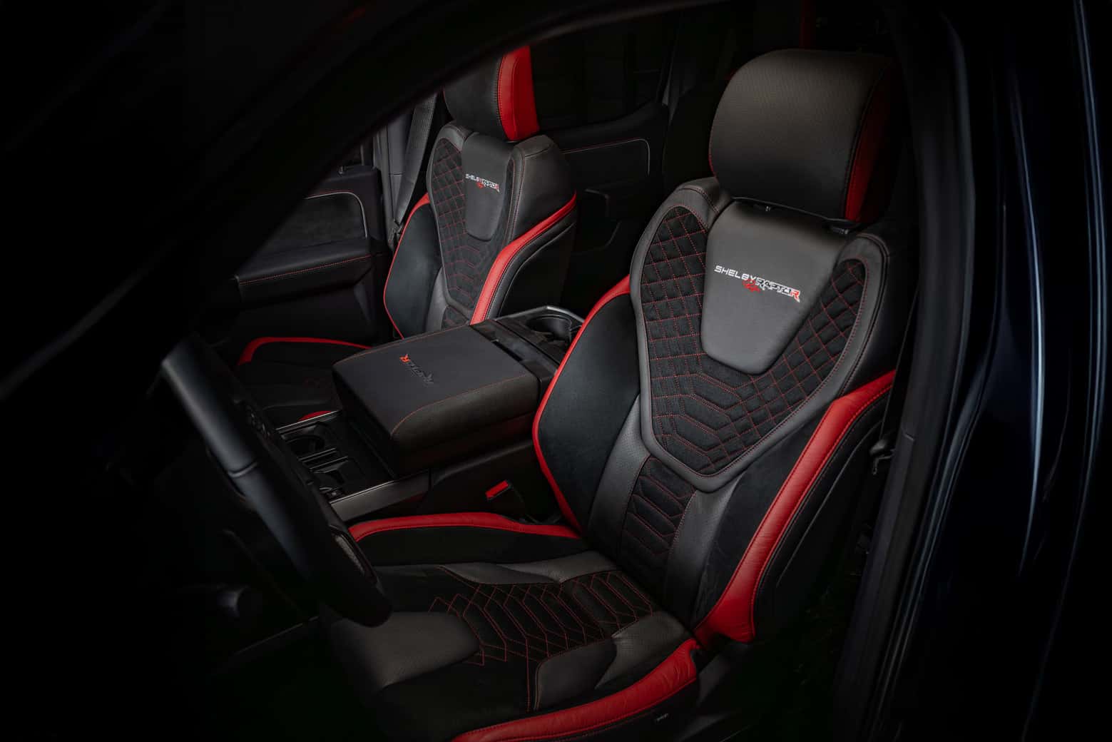 Shelby Raptor interior view of the front seats
