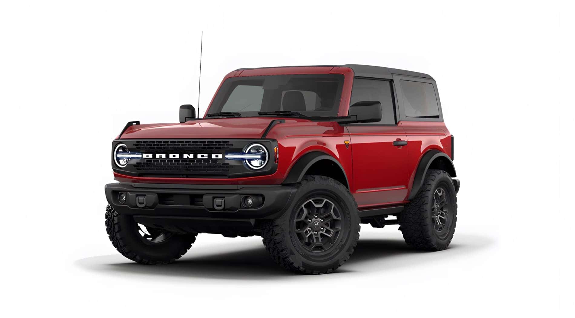 2026 Ford Bronco Badlands Trim Level parked in a white studio setting.