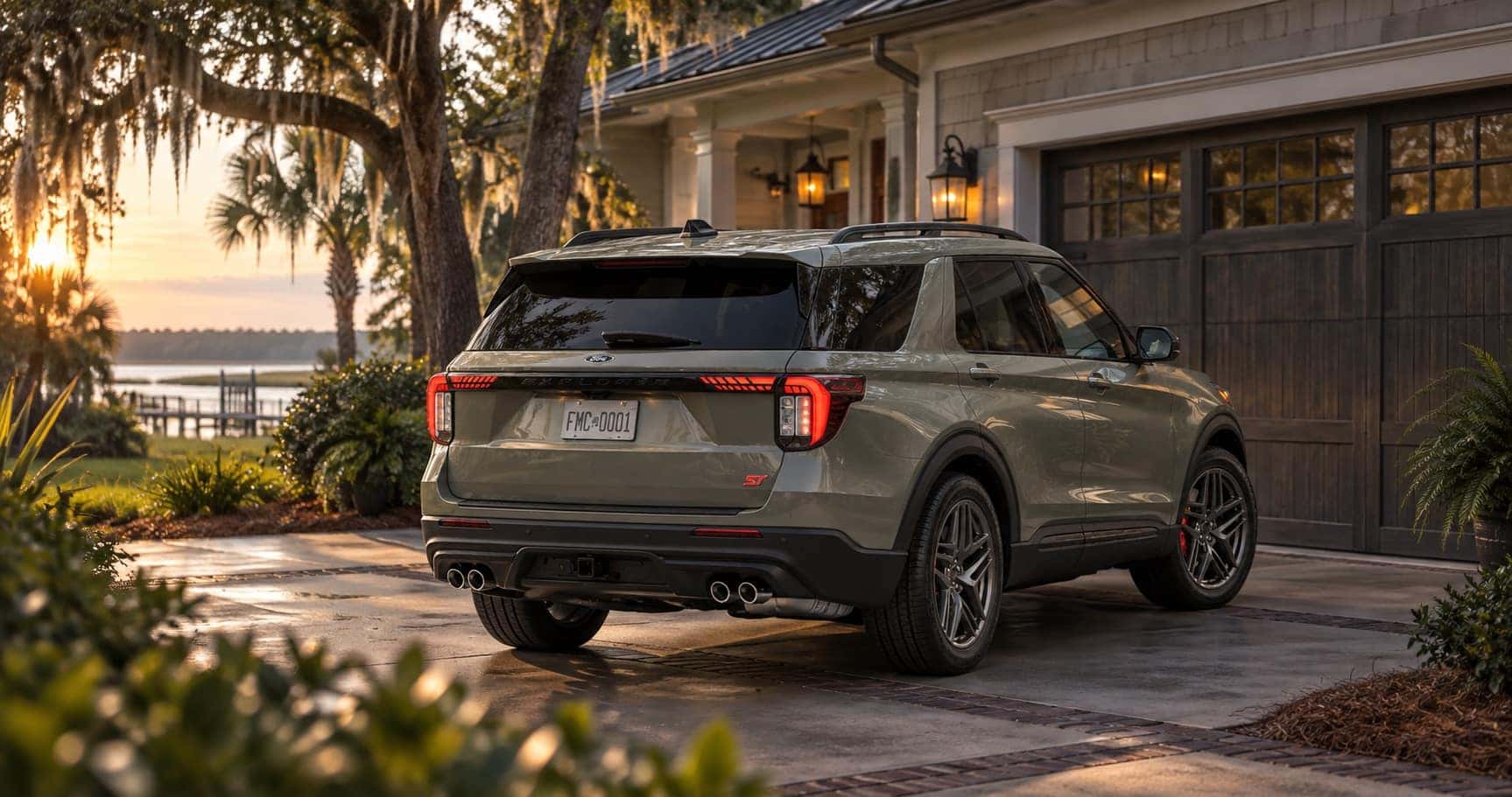 2027 Ford Explorer ST parked in a driveway of a home in Savannah, GA