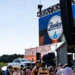 Basilica Block Party stage with Chevrolet Silverado 1500 on display