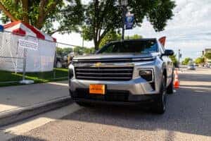 gray Chevrolet Traverse displayed at Taste of Lakeville