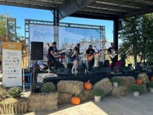 Band performing at Rhythm & Brews
