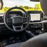 steering wheel and dash of 2023 Ford F-150