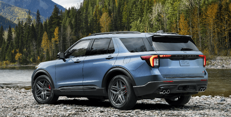Ford Explorer Parked by stream