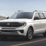 Expedition driving on highway