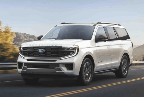 Expedition driving on highway