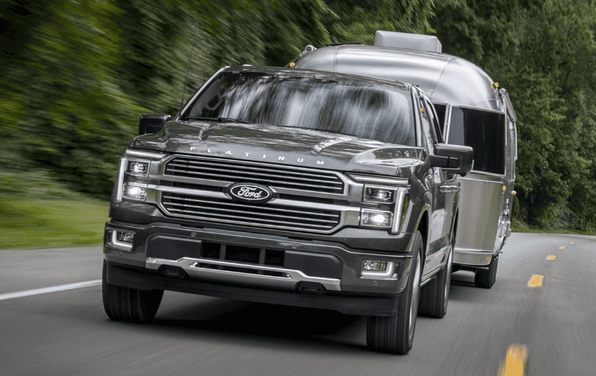 Ford F-150 pulling airstream