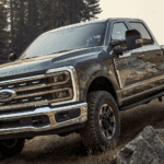 Ford Super Duty driving in forest