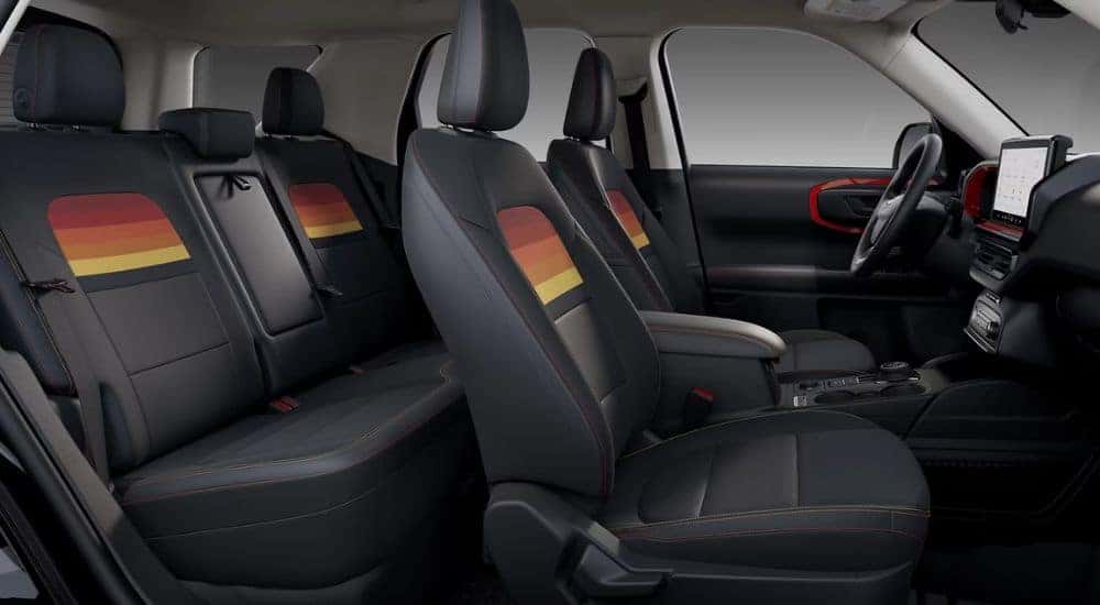 Side view of the seating in a 2025 Ford Bronco Sport Free Wheeling.
