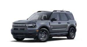 A gray 2025 Ford Bronco Sport is angled left.