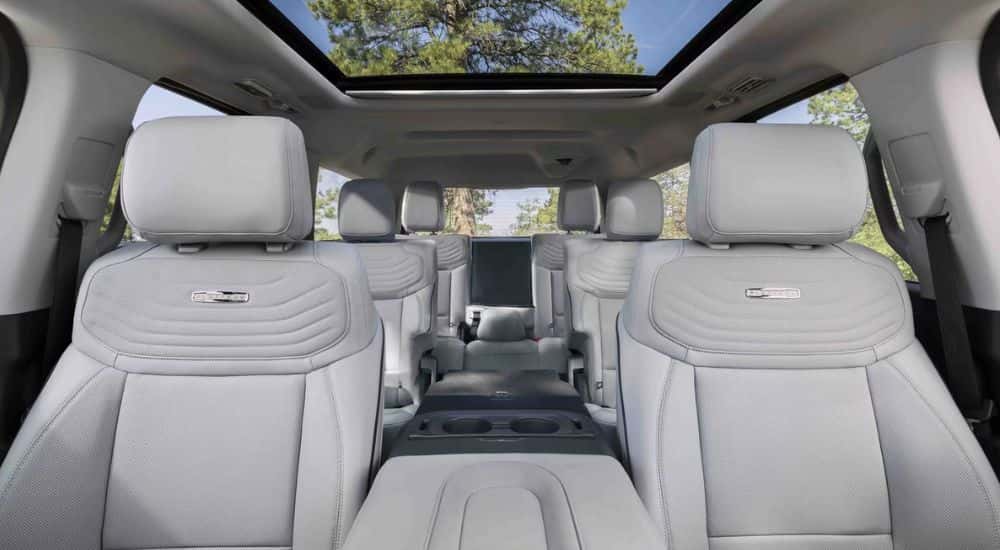 Three rows of seating in a 2025 Ford Expedition Platinum MAX.
