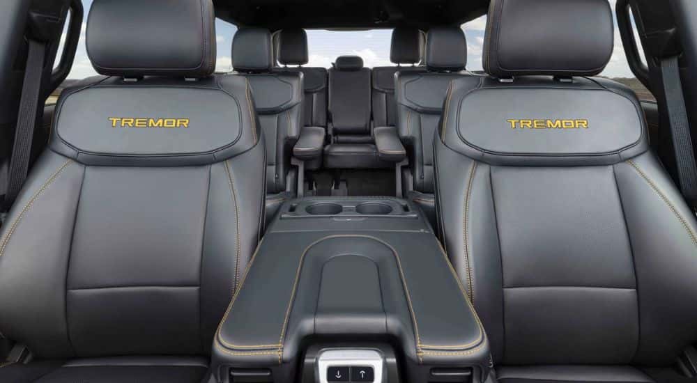 Three rows of seating in a 2025 Ford Expedition Tremor.