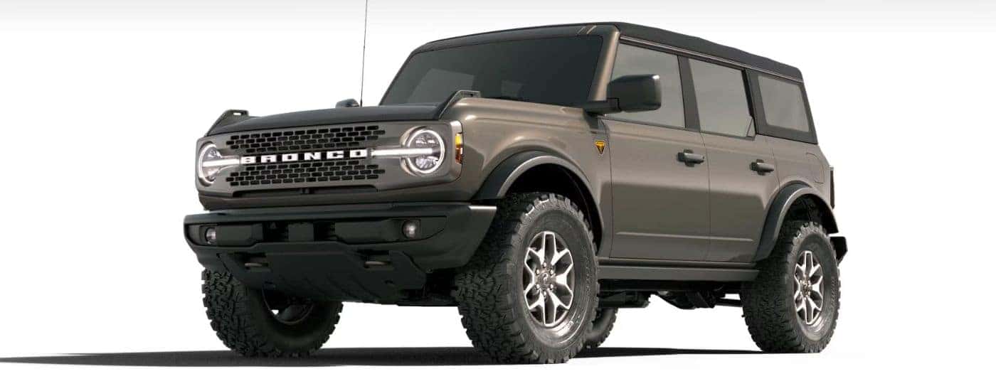 A brown 2025 Ford Bronco angled left.