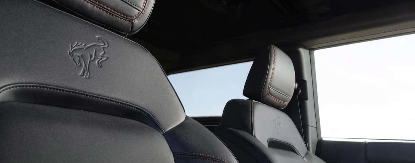 A close-up of black seats in a 2025 Ford Bronco.
