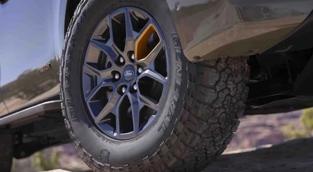Close-up of a wheel on a 2025 Ford Expedition Tremor.
