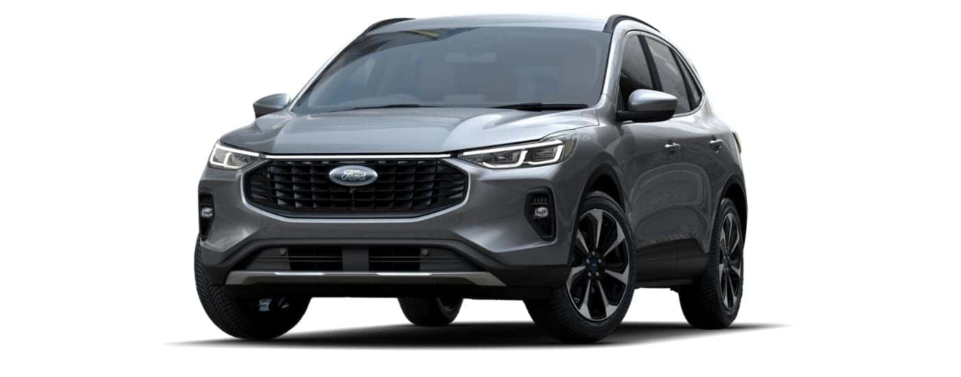 A grey 2024 Ford Escape Platinum angled left.