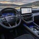 The black dash in a 2025 Ford Explorer for sale in Atlanta.