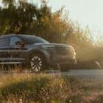 Black 2025 Ford Explorer for sale in Atlanta parked in the sun.