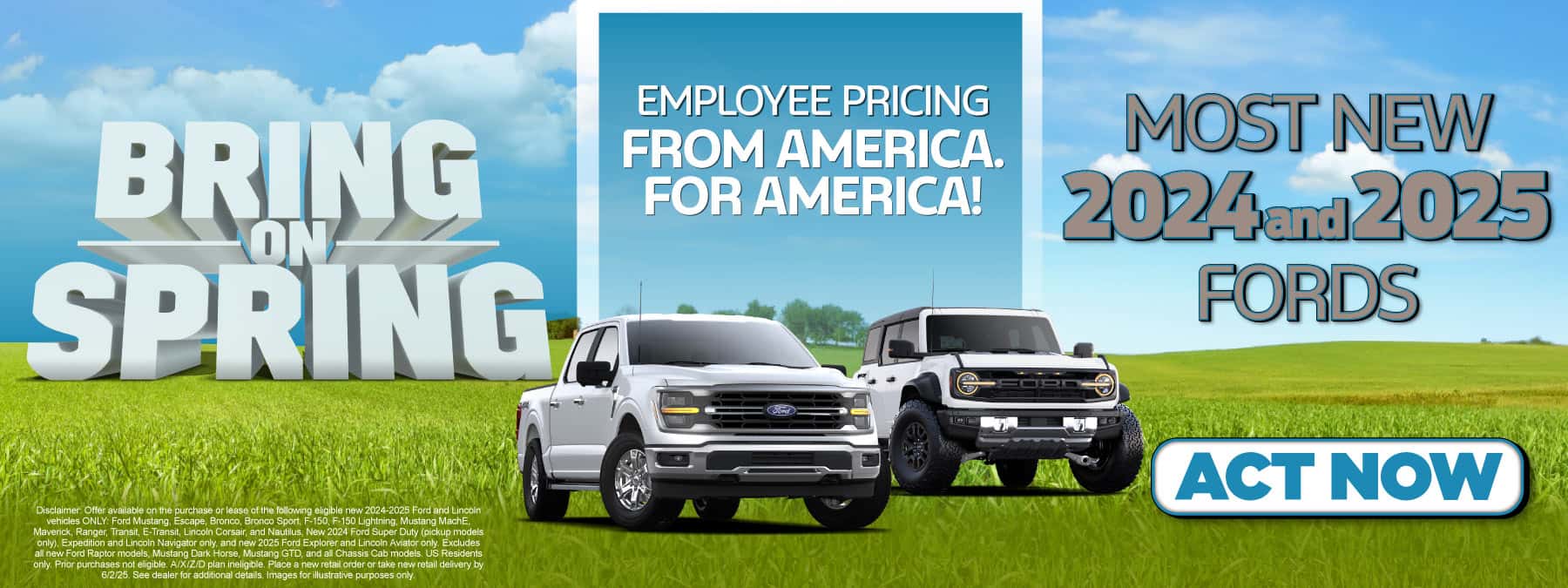 Employee pricing - From America, For America Most New 2024 and 2025 Fords