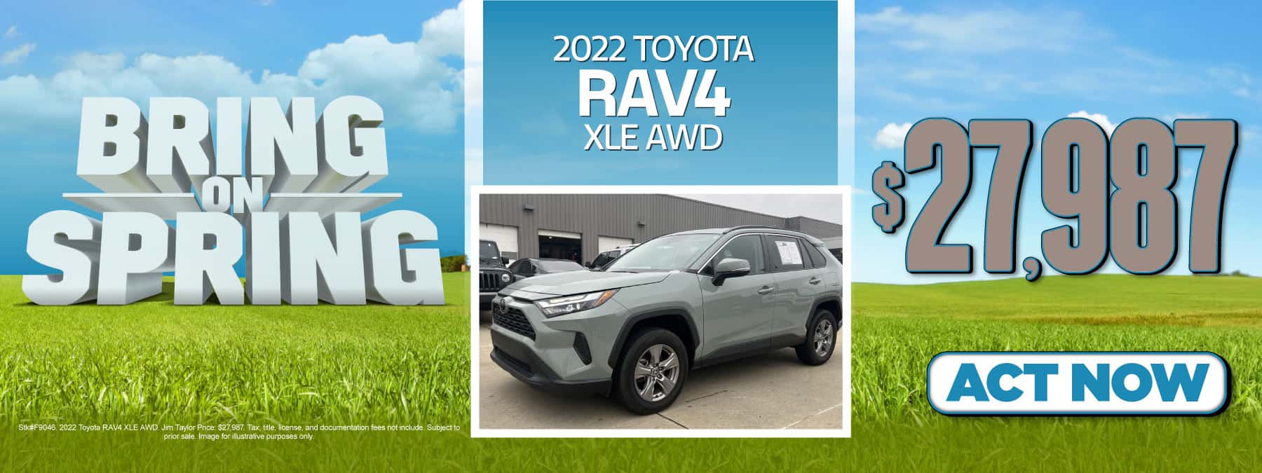 2022 Toyota RAV4 XLE AWD $27,987